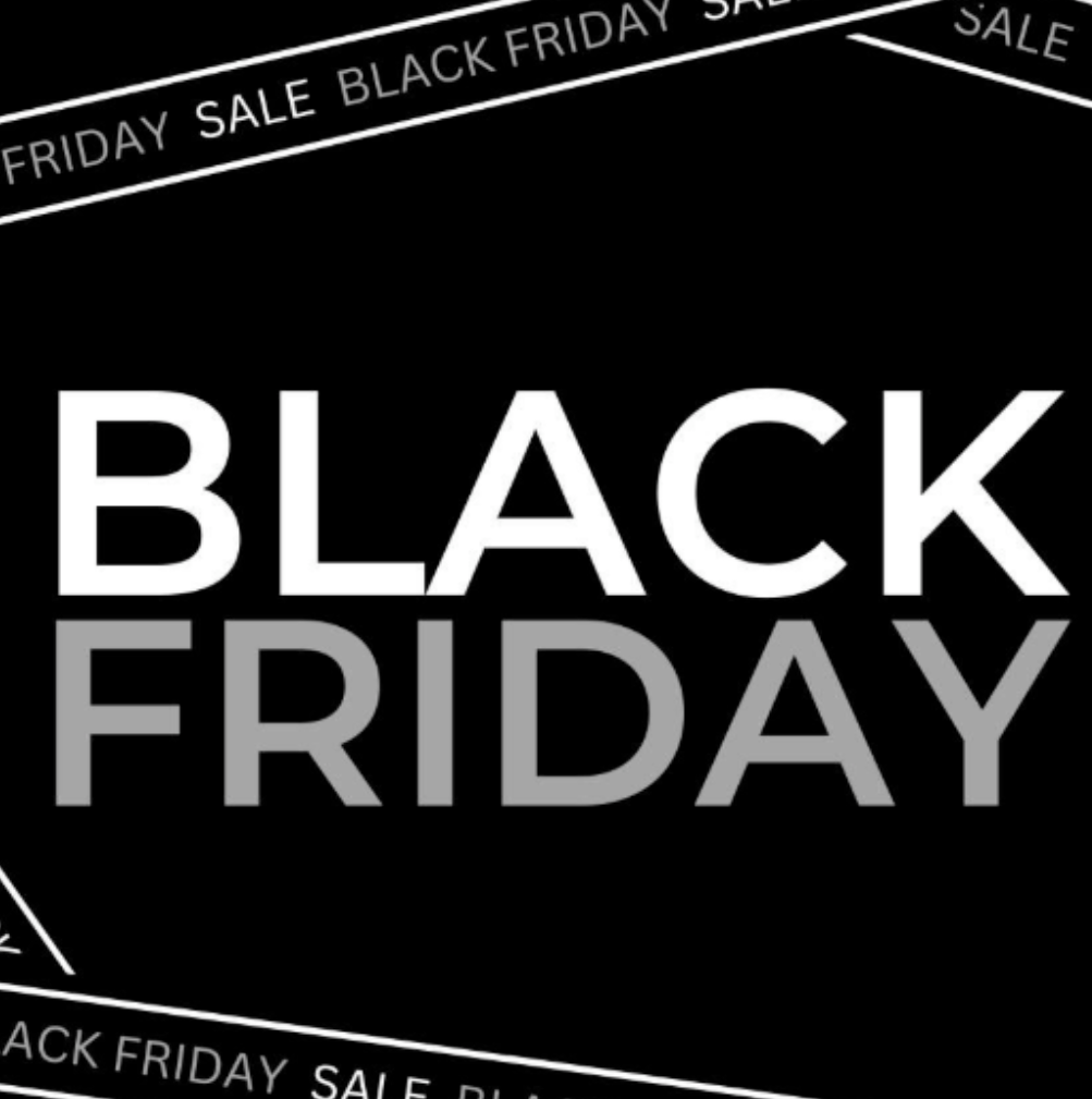 Black Friday Sale Banner in Schwarz mit weißer Schrift