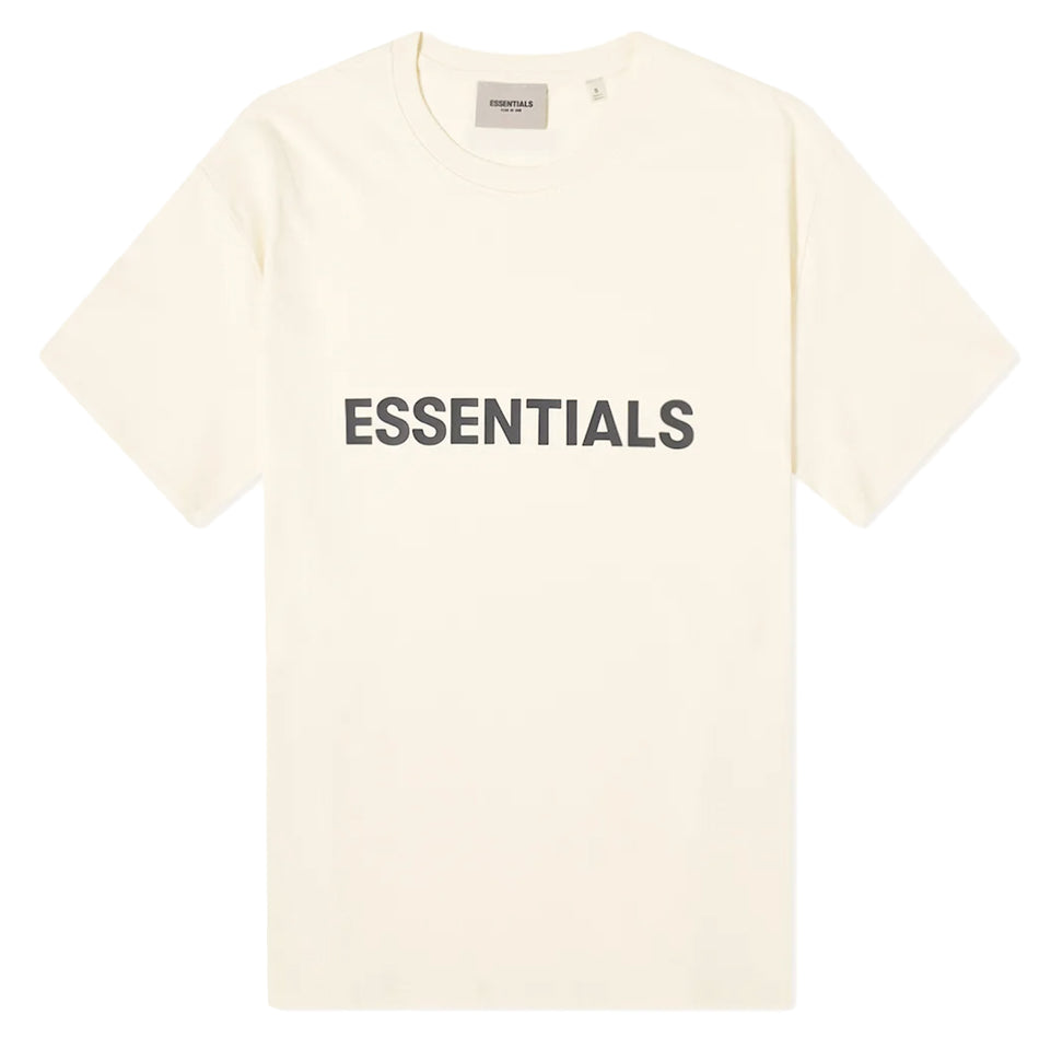 Fear Of God Essentials Boxy T-shirt Applique Logo Butter Cream