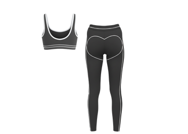 Alo Yoga Airbrush High-Waist 7/8 Anthtacite/White - Set