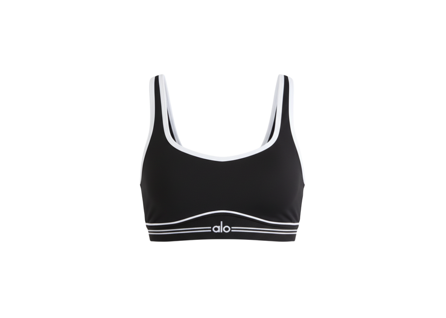 Soutien-gorge Alo Yoga Airbrush Heart Throb noir