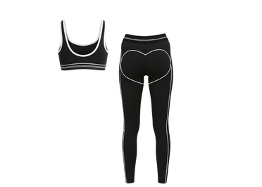 Ensemble Alo Yoga Airbrush taille haute 7/8 Noir/Blanc