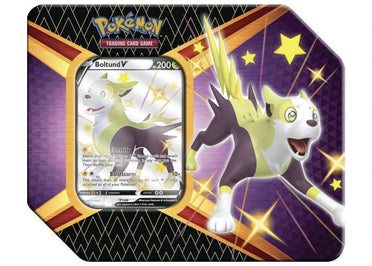 Pokémon TCG Sword & Shield Shining Fates Boltund V Tin (6 Booster Packs)