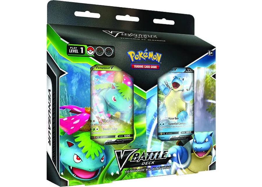 Deck de combat Pokémon JCC V : Florizarre contre Tortank