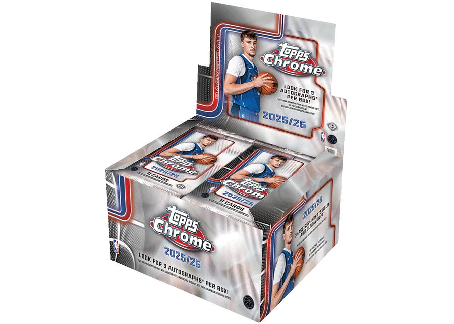 Boîte géante de collection Topps Chrome Basketball 2025-26