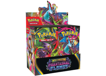 Coffret de boosters Pokémon Méga-Évolution Flammes Fantasmagoriques 2025