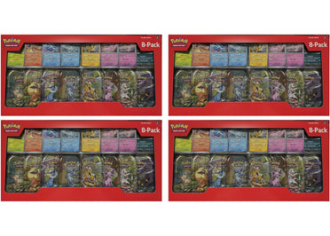 Lot de 4 mini-boîtes Pokémon Évolutions Prismatiques 2025 (exclusivité Costco), lot de 8 (x4).