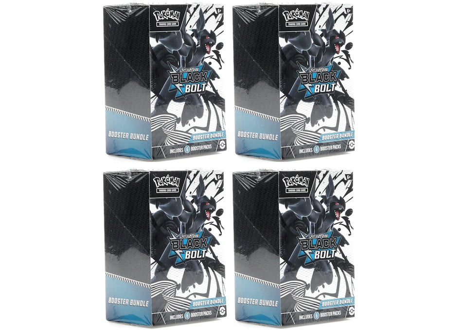 2025 Pokémon Scarlet & Violet Black Bolt Booster Bundle 4x Lot