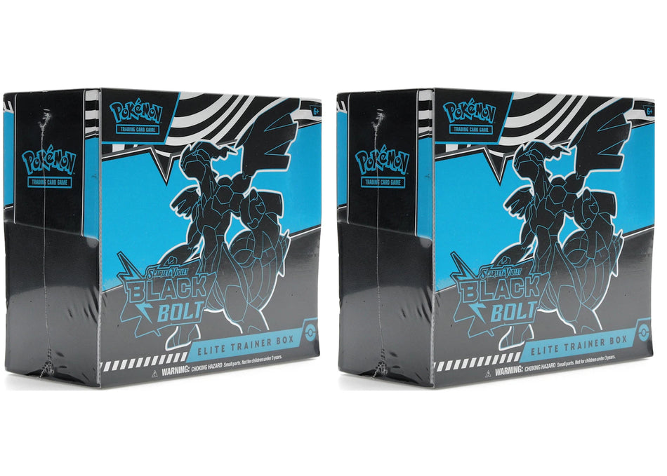 2025 Pokémon Scarlet & Violet Black Bolt Elite Trainer Box 2x Lot