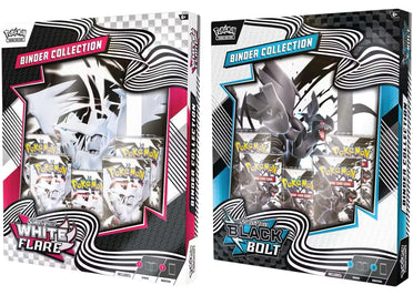 Collection de classeurs Pokémon Écarlate et Violet, Noir Éclair et Blanc Éclat