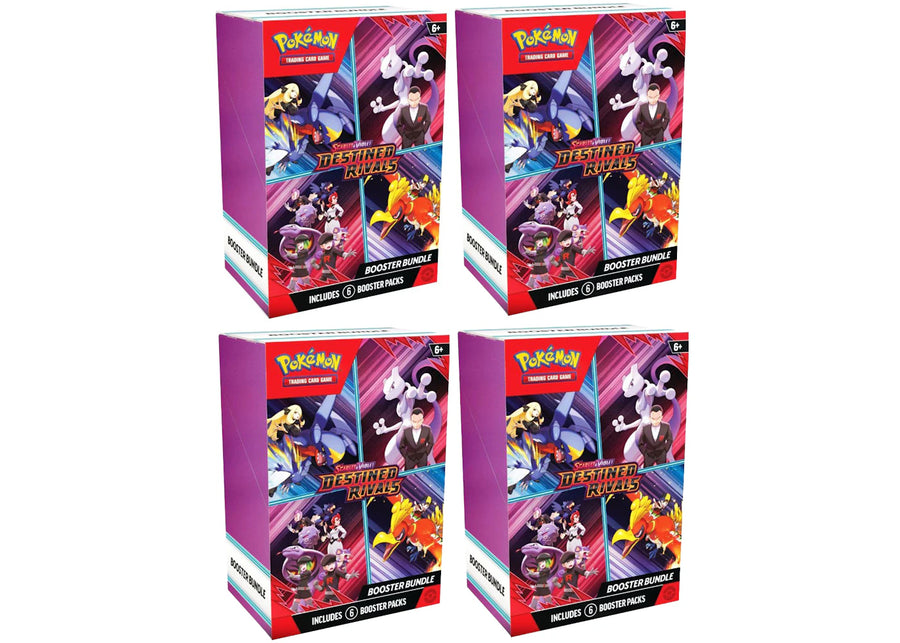 2025 Pokémon Scarlet & Violet Destined Rivals Booster Bundle 4x Lot