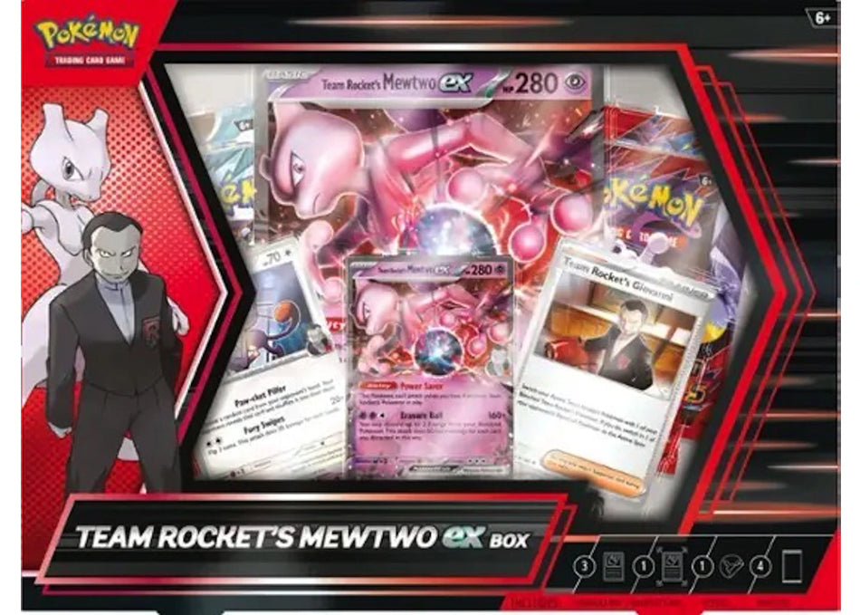2025 Pokémon Scarlet & Violet Destined Rivals Team Rocket's Mewtwo EX Box