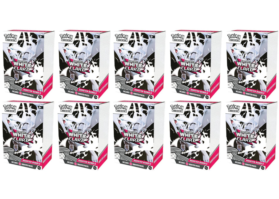 2025 Pokémon Scarlet & Violet White Flare Booster Bundle 10x Lot