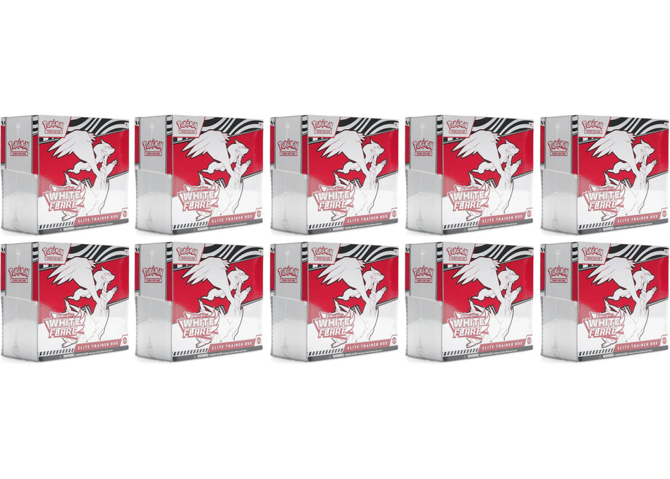 2025 Pokémon Scarlet & Violet White Flare Elite Trainer Box 10x Lot