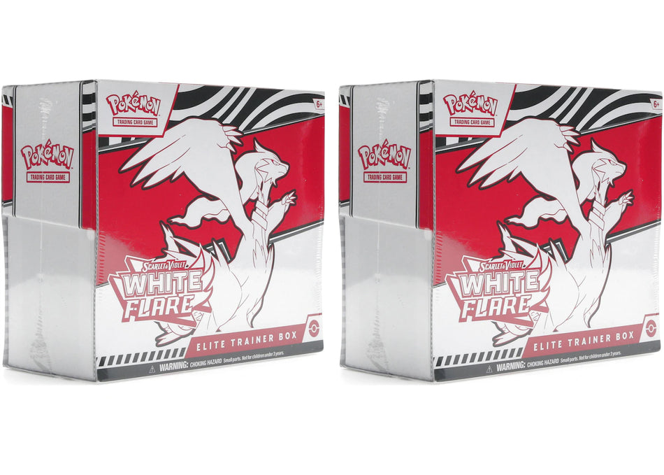 2025 Pokémon Scarlet & Violet White Flare Elite Trainer Box 2x Lot