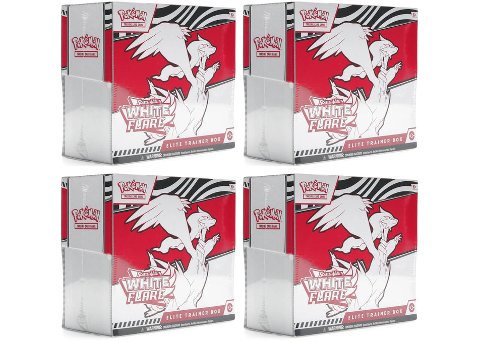 2025 Pokémon Scarlet & Violet White Flare Elite Trainer Box 4x Lot