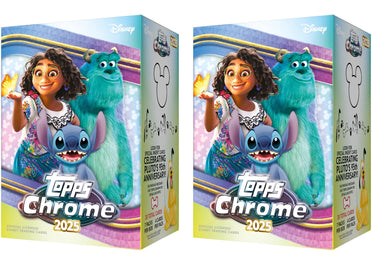 Lot de 2 boîtes de cartes Topps Chrome Disney Value Box 2025