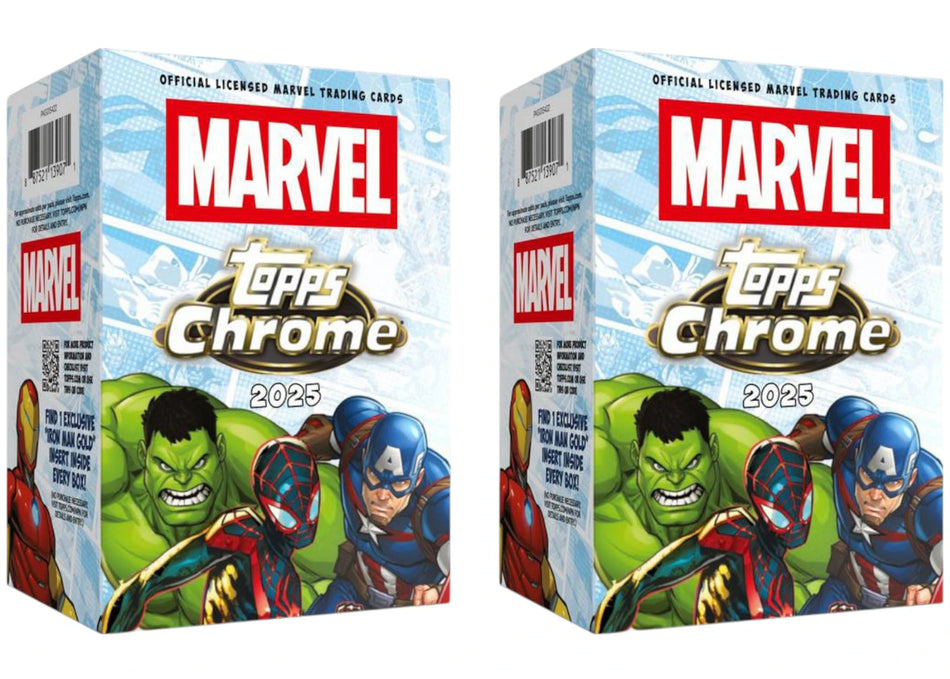 2025 Topps Marvel Comics Chrome Value Box 2x Lot