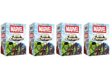 Lot de 4 boîtes de valeur chromées Topps Marvel Comics 2025