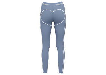 Alo Yoga Airbrush High-Waist 7/8 Heart Throb Legging Winter Frost/White