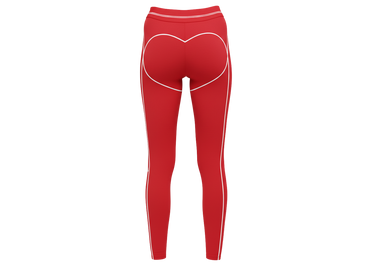 Alo Yoga Airbrush High-Waist 7/8 Heart Throb Legging Red/White