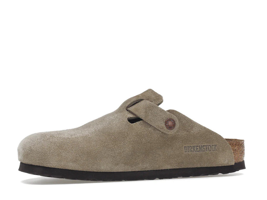 Birkenstock Boston Soft Footbed Suede Taupe