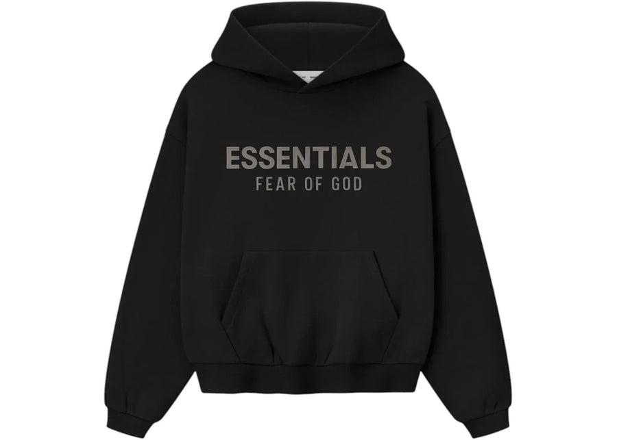 Fear of God Essentials Kids Fleece Hoodie Jet Black