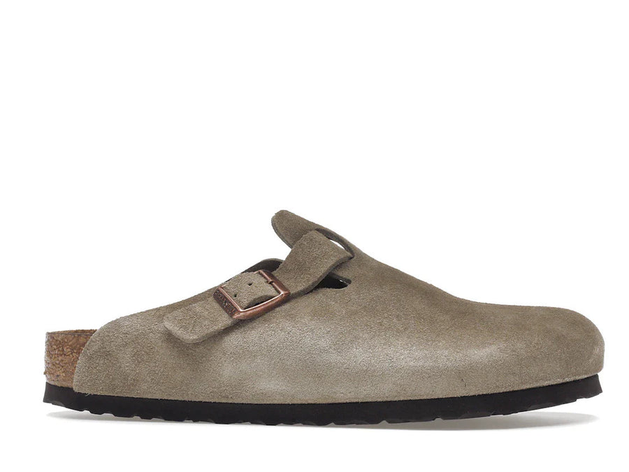 Birkenstock Boston Soft Footbed Suede Taupe