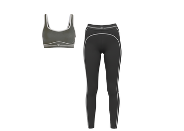 Alo Yoga Airbrush High-Waist 7/8 Anthtacite/White - Set