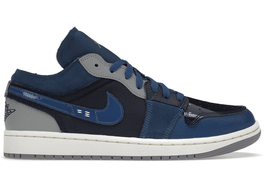 Jordan 1 Low SE Craft Obsidian Bleu français Ardoise cendrée Blanc