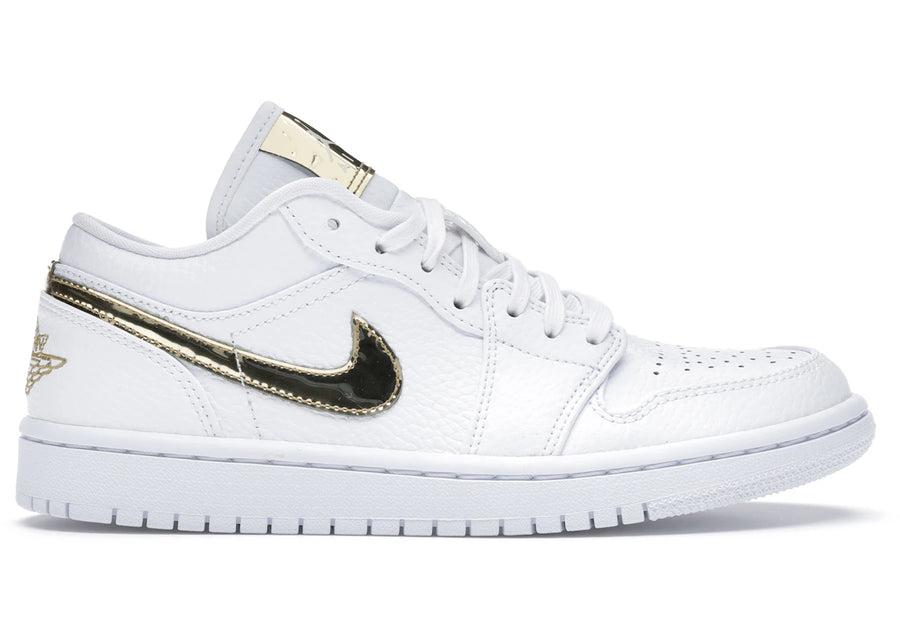 Jordan 1 Low Blanc Or Métallisé (Femme)