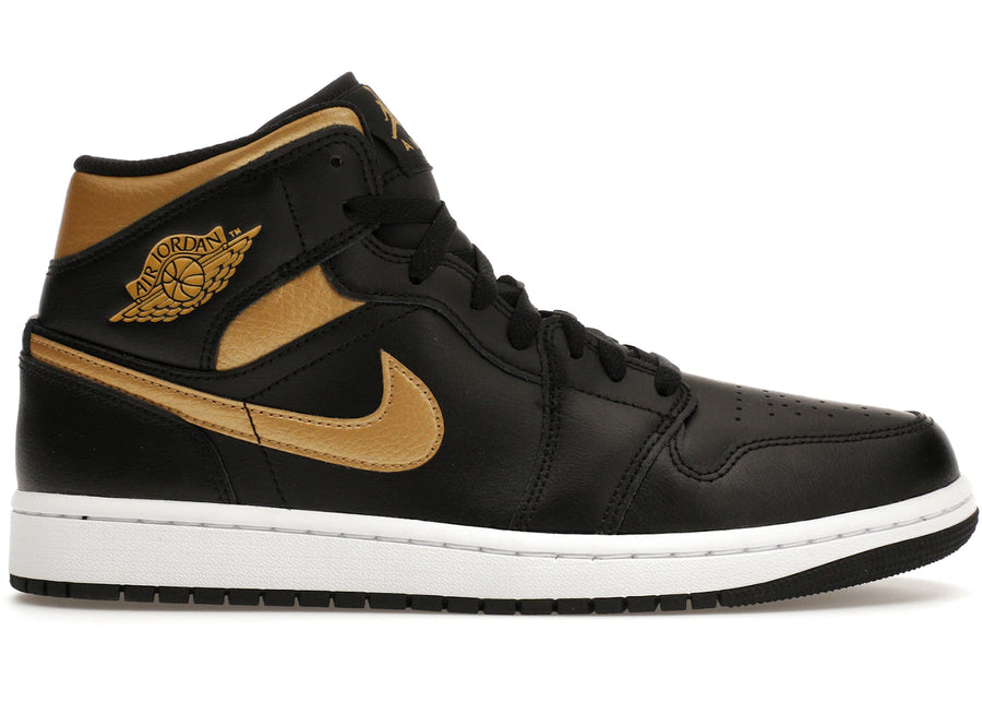 Jordan 1 Mid Noir Or Métallisé
