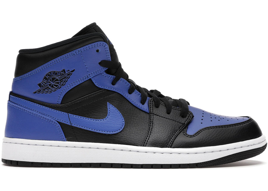 Jordan 1 Mid Hyper Royal Cuir grainé