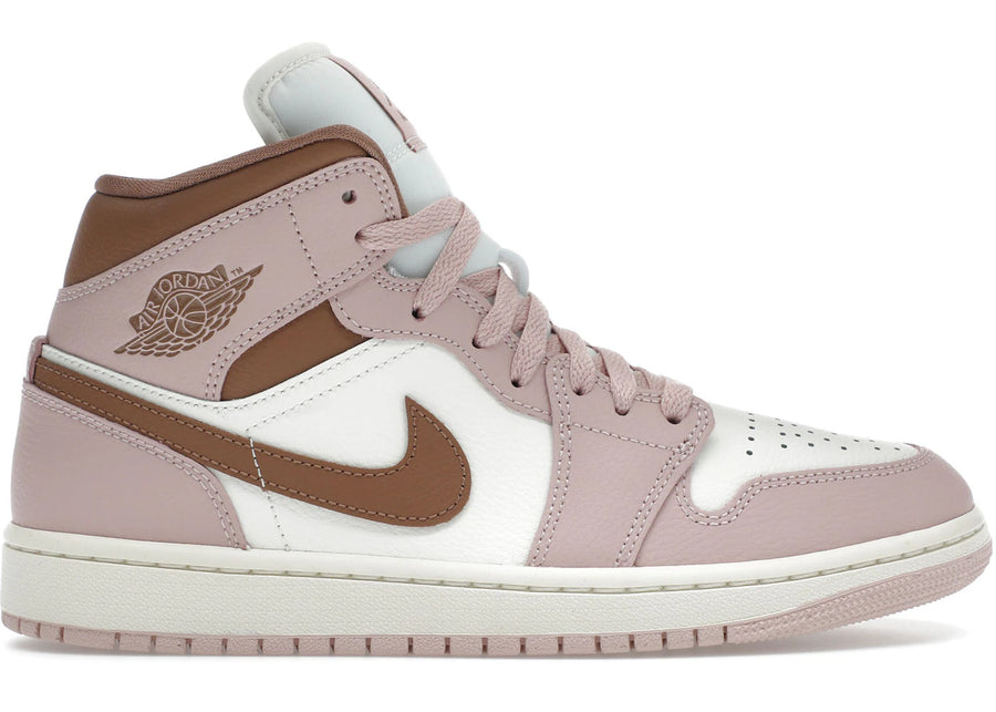 Jordan 1 Mid Rose Oxford Marron (Femme)