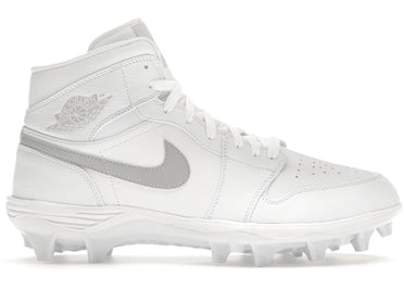 Jordan 1 Mid TD Cleat White Grey Fog