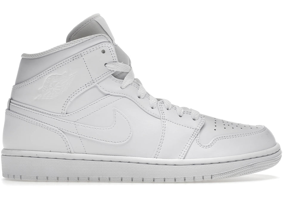 Jordan 1 Mid Triple White