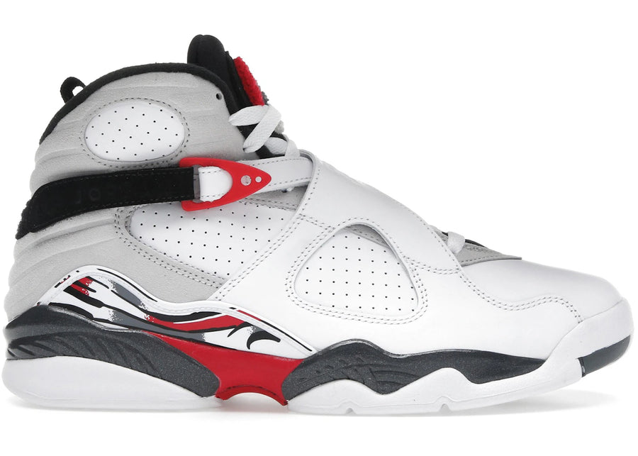 Jordan 8 Retro Blanc Rouge Vrai (2025)