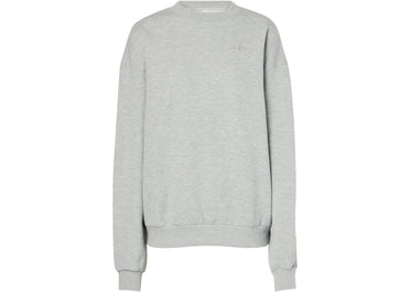 Sweat-shirt Alo Yoga Accolade en molleton de coton mélangé, gris chiné athlétique