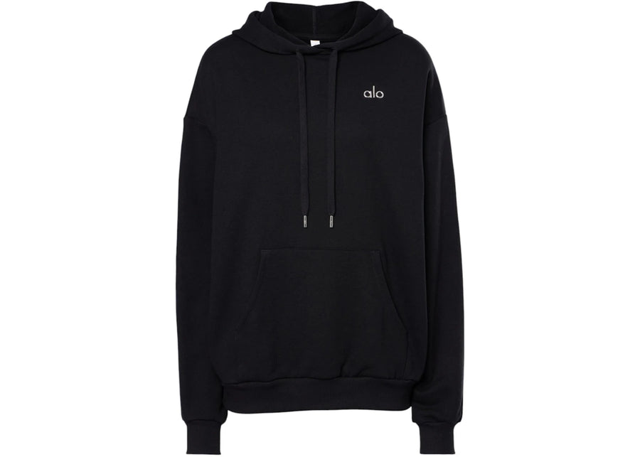 Alo Yoga Accolade Cotton-Blend Hoodie Black