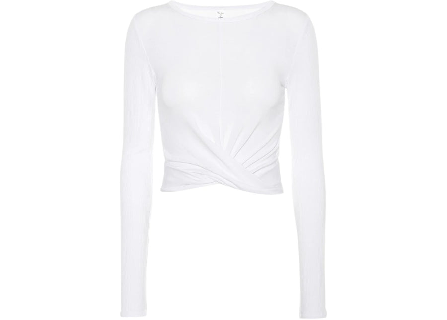 Alo Yoga Cover Crop Top White