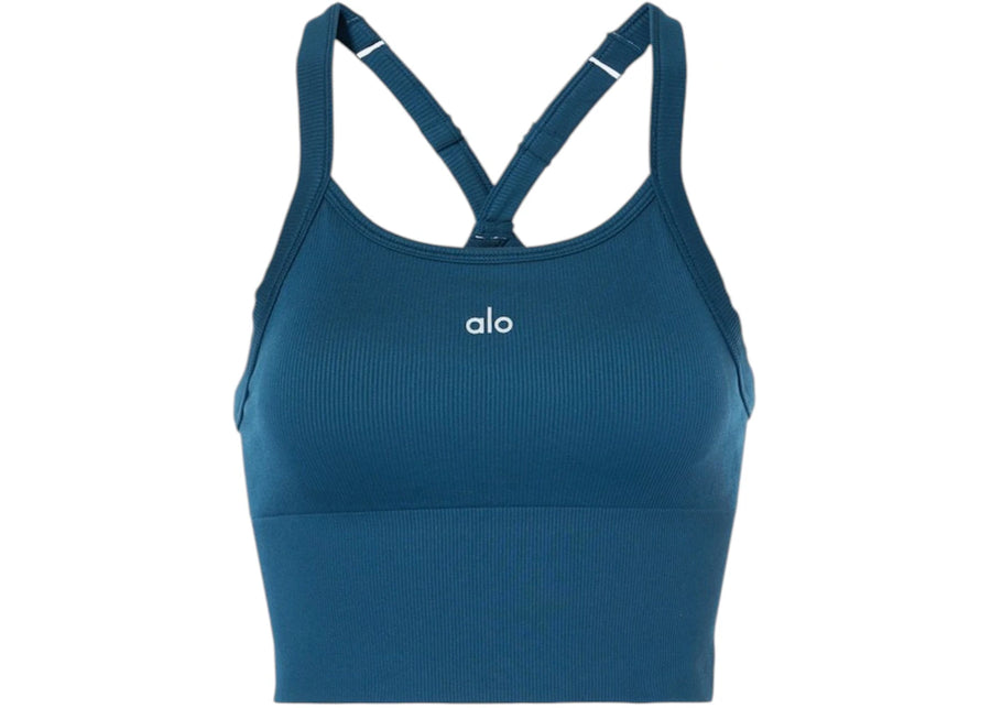 Soutien-gorge de sport Alo Yoga Favorite Logo Eclipse Blue