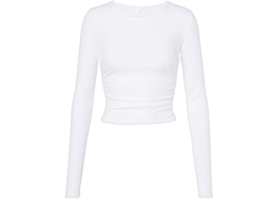 Alo Yoga Gathered Top White