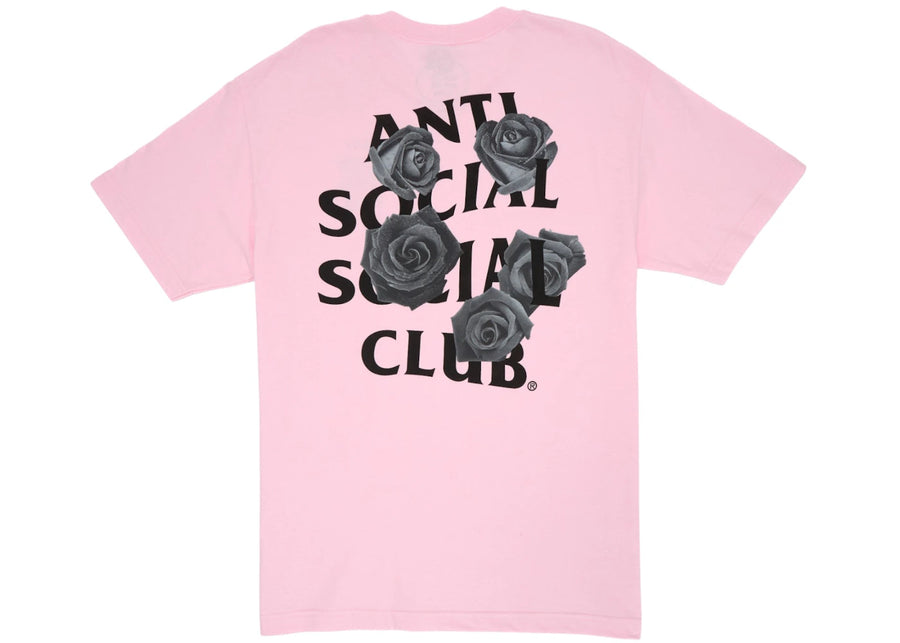 T-shirt rose Anti Social Social Club avec émoji chauve-souris