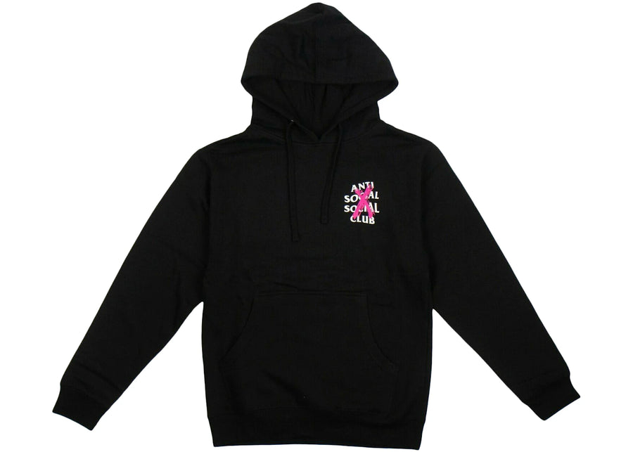 Sweat à capuche noir Anti Social Social Club Canceled (X rose)