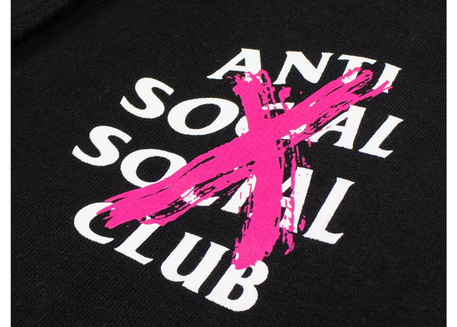 Sweat à capuche noir Anti Social Social Club Canceled (X rose)