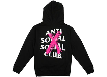 Sweat à capuche noir Anti Social Social Club Canceled (X rose)