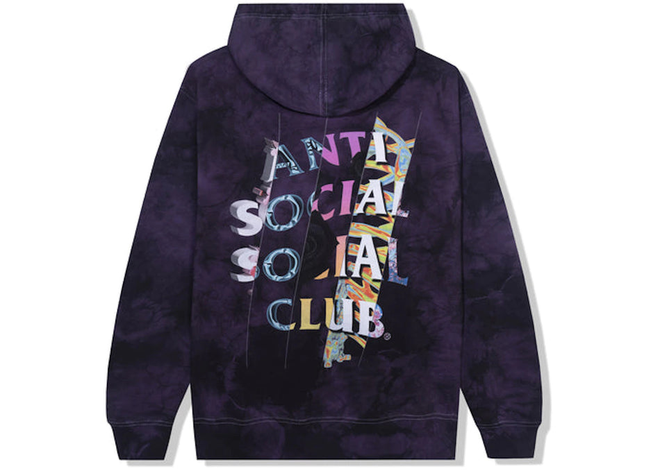 Anti Social Social Club Dissociative Hoodie Black/Purple Tie Dye