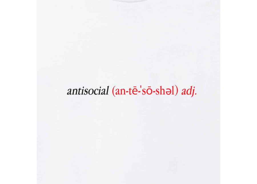 T-shirt blanc Anti Social Social Club Enregistred