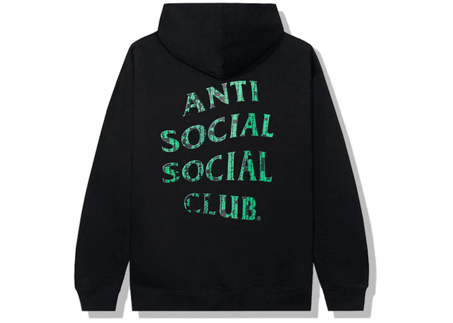 Sweat à capuche noir Anti Social Social Club Glitch