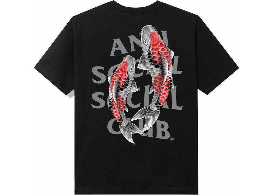 T-shirt réfléchissant 3M noir Anti Social Social Club Koi Garden