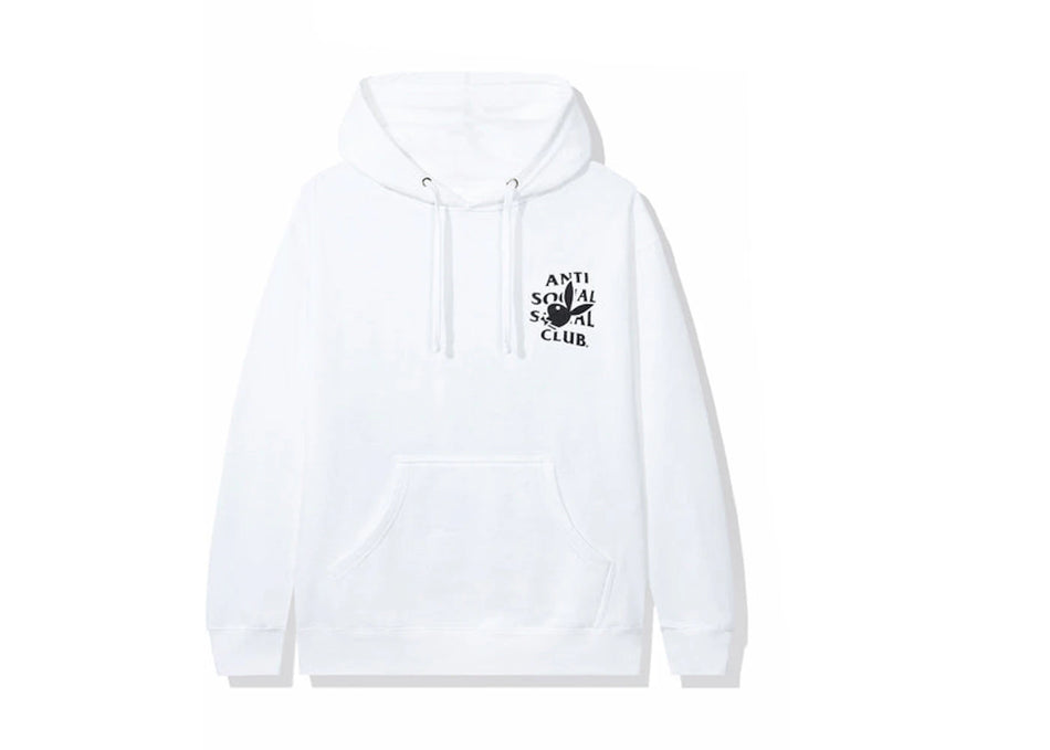 Anti Social Social Club Playboy Bunny Logo Hoodie White